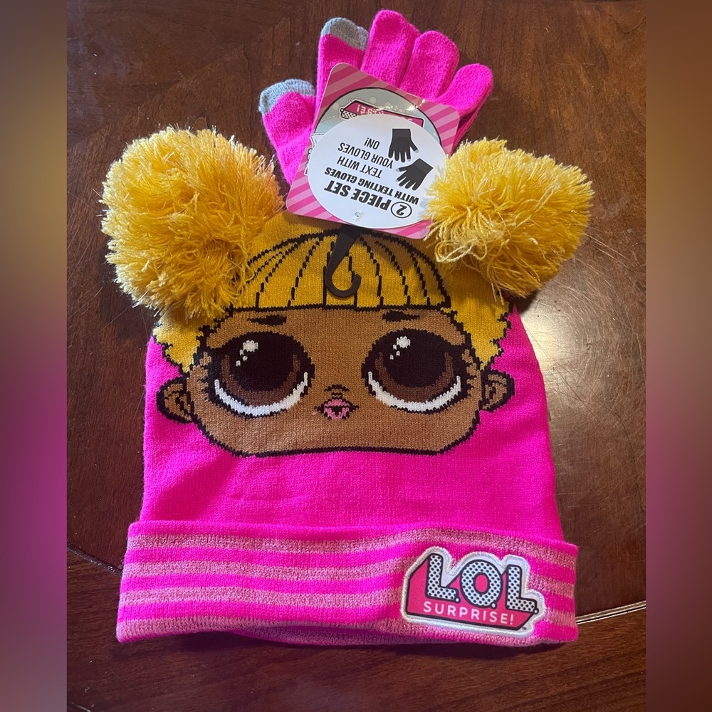 New with tag girls winter hat set